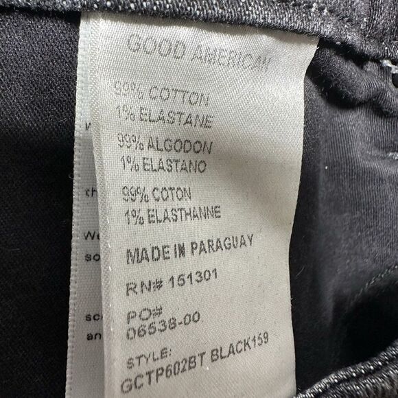 Good American GOOD CLASSIC JEANS‎ GCTP602BT BLACK159 Size 15 Inseam 28" - Picture 7 of 10